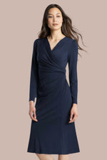 【裏起毛】ギャザーワンピース (制電ペチコート付き)