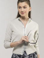 Light Grey Zip-up Cardigan