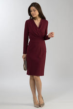 Bordeaux Ribbed Dress