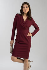 Bordeaux Ribbed Dress