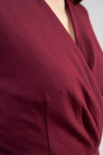 Bordeaux Ribbed Dress