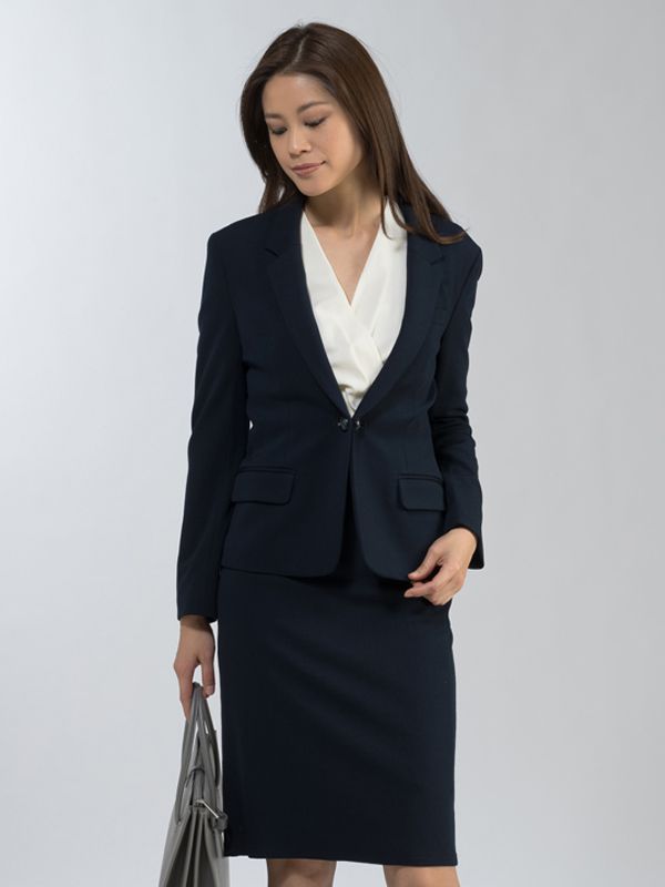White and Navy Knit Switching Dress