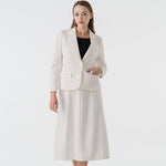 【ダブルジャージー】ミモレ丈Aラインスカート