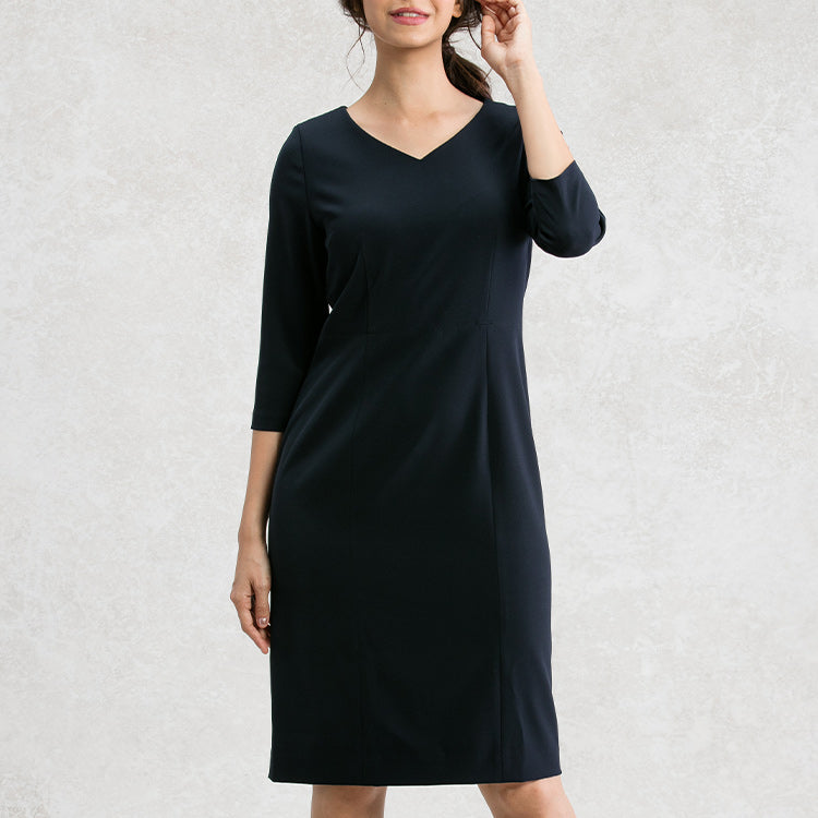 Double Jersey: V-Neck I-Line Dress