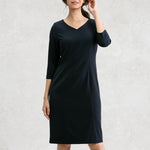 Double Jersey: V-Neck I-Line Dress