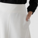 【ダブルジャージー】ミモレ丈Aラインスカート