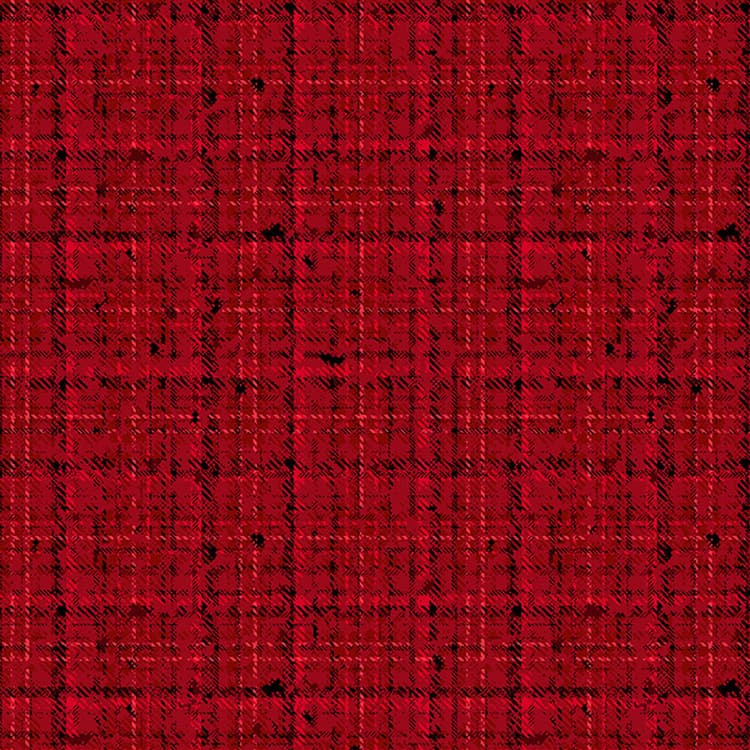 ツイード調のレッドチェック