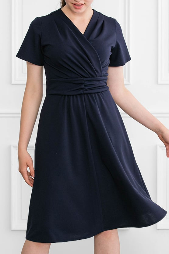 Navy Midi Marilyn Dress