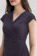 Navy Blue Gather Dress
