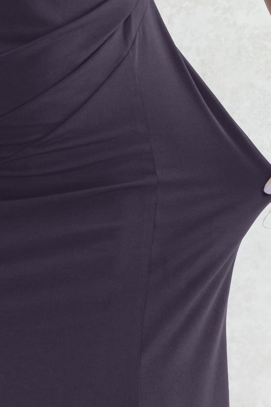 Navy Blue Gather Dress