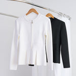 【洗えるニット】クロスニットトップス