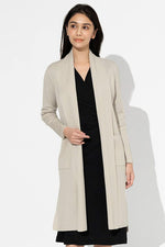 Greige Kanazawa Side-slit Cardigan