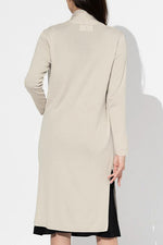 Greige Kanazawa Side-slit Cardigan