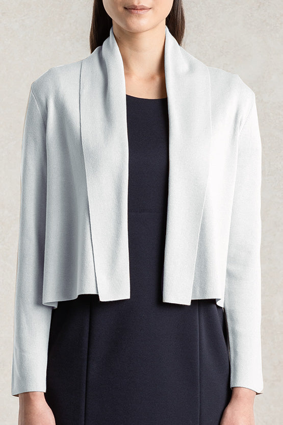 White Kanazawa-Made Short Cardigan