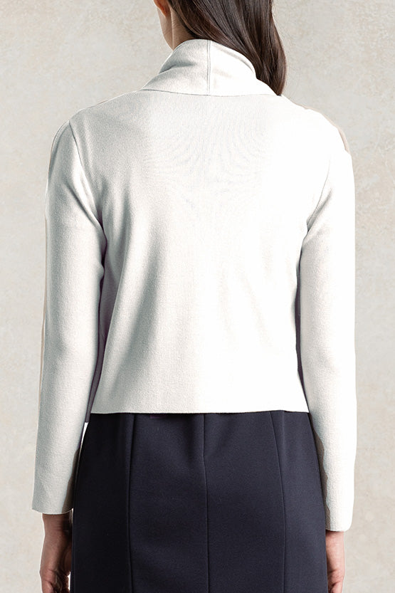 White Kanazawa-Made Short Cardigan