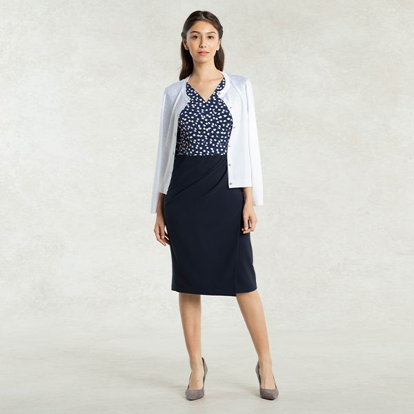 Fresh style with a white cardigan