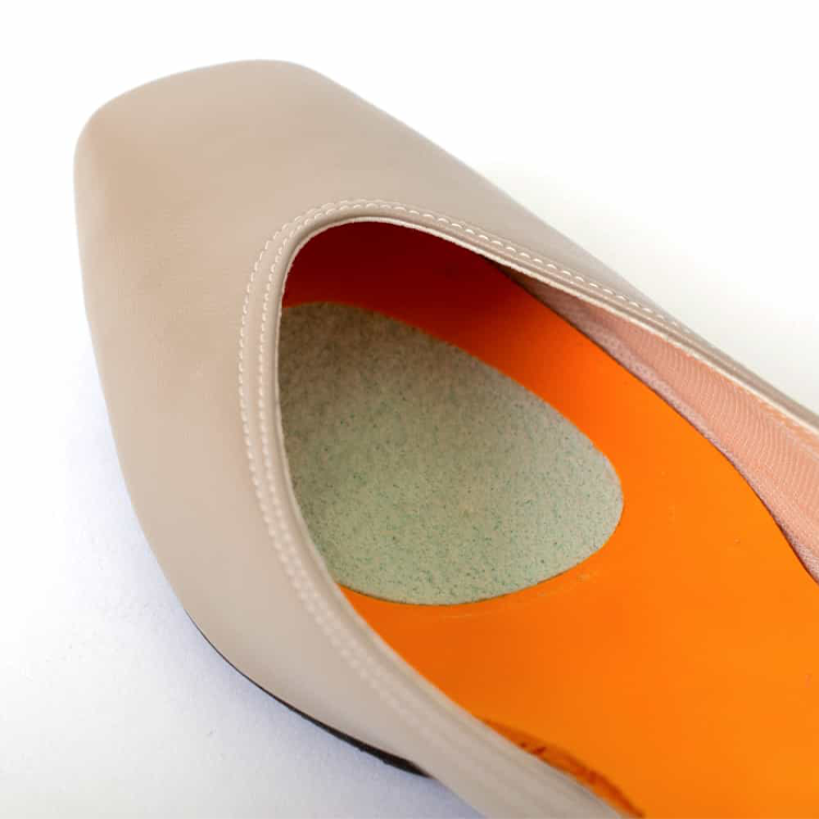 Navy Vegan Suede Fluffy Flats