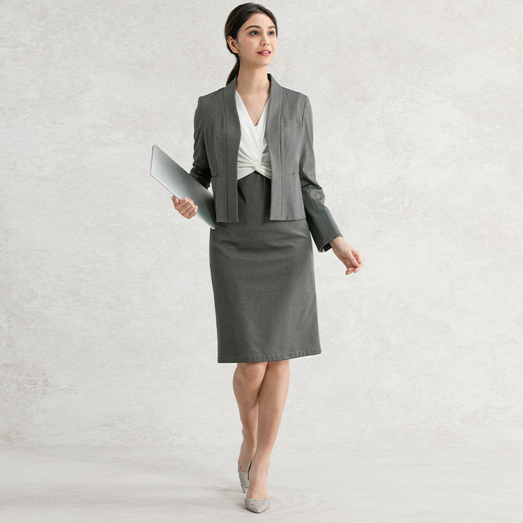 A bolero-length jacket for a lighter look