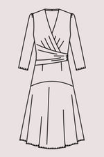 Pink Comet Midi Cache-coeur Dress