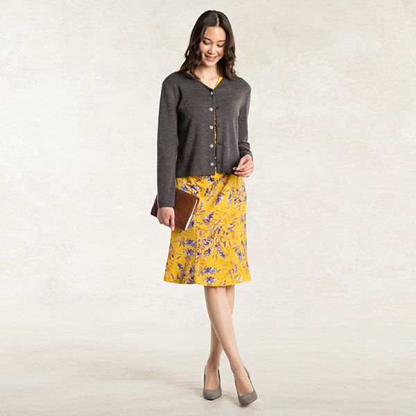 Pari with our Charcoal Gray Cardigan for a neat style
