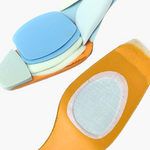 Navy Vegan Suede Fluffy Flats