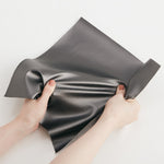 Fluffy Black Vegan Leather Flat Boots