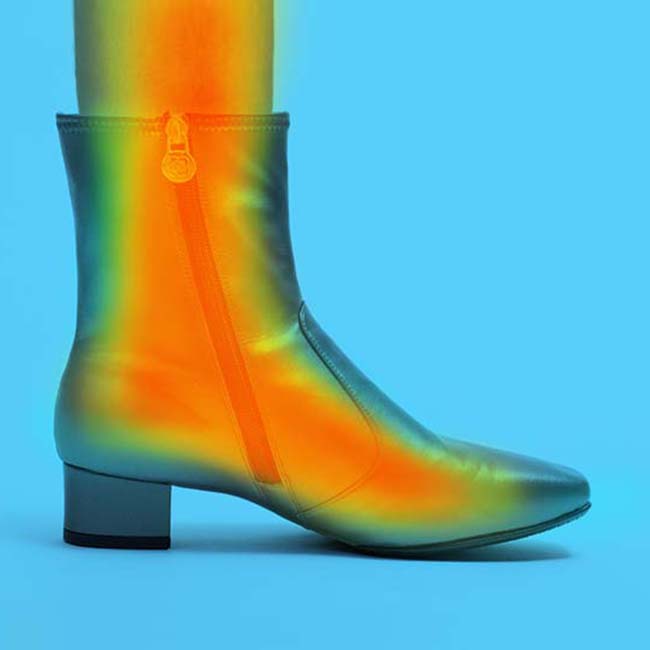 Fluffy Black Vegan Leather Flat Boots