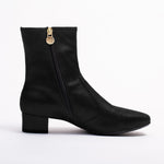 Black Vegan Suede Fluffy Flat Boots