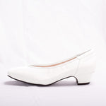 White Vegan Leather Fluffy Flats