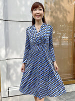 シルク風 パープルキングズロード カシュクールワンピース