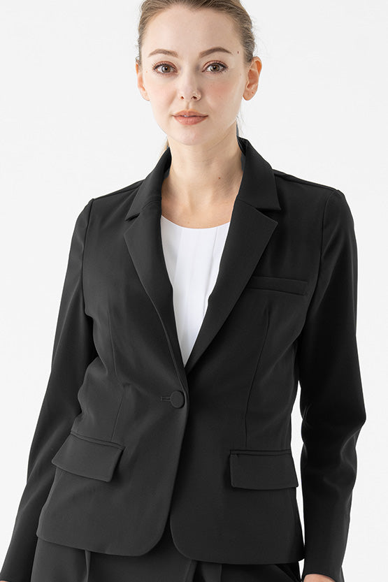 Smart Stretch Black 3-Pocket Tailored Jacket