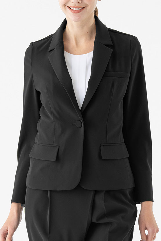 Smart Stretch Black 3-Pocket Tailored Jacket