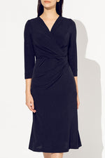 Navy Gather Dress