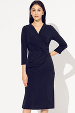 Navy Gather Dress