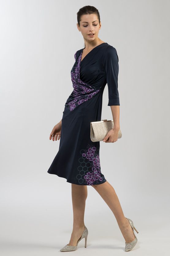 Silk Edo Murasaki Waist-gathered Dress
