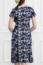 Indigo Bingata Gather Dress