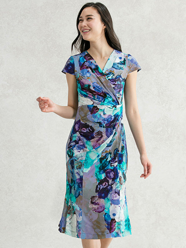 Water Flower Gather Dress