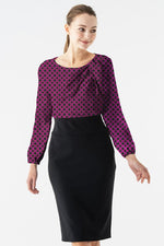 Pink Circle x Black Décolleté Tuck Dress