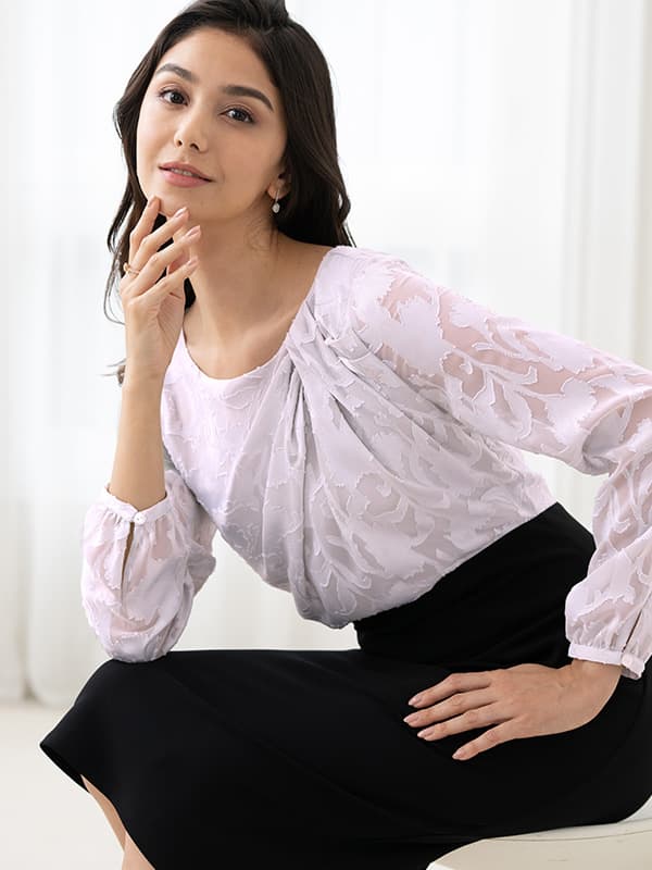 Pink x Black Décolleté Tuck Dress