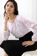 Pink x Black Décolleté Tuck Dress