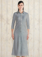 【ロング丈】 ブラックトリコロール ロングシャツワンピース