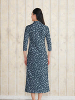 【ロング丈】 グレーバタフライ ロングシャツワンピース