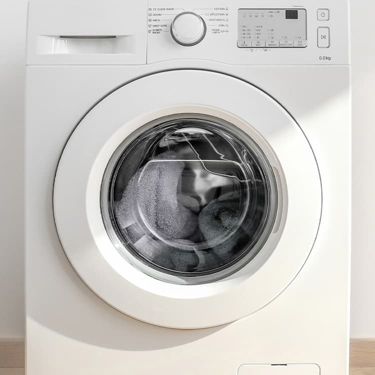 自宅の洗濯機で洗えてキレイをキープ