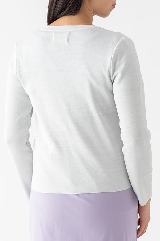 Lame Crew-neck Cardigan
