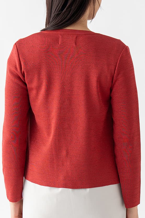 Lame Crew-neck Cardigan