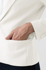 【ダブルジャージー】ホワイト ミモレ丈セットアップ