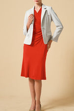 Ice Jersey Gathered Dress