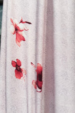 【ストレッチジョーゼット】SAKURA ベル袖フレアワンピース