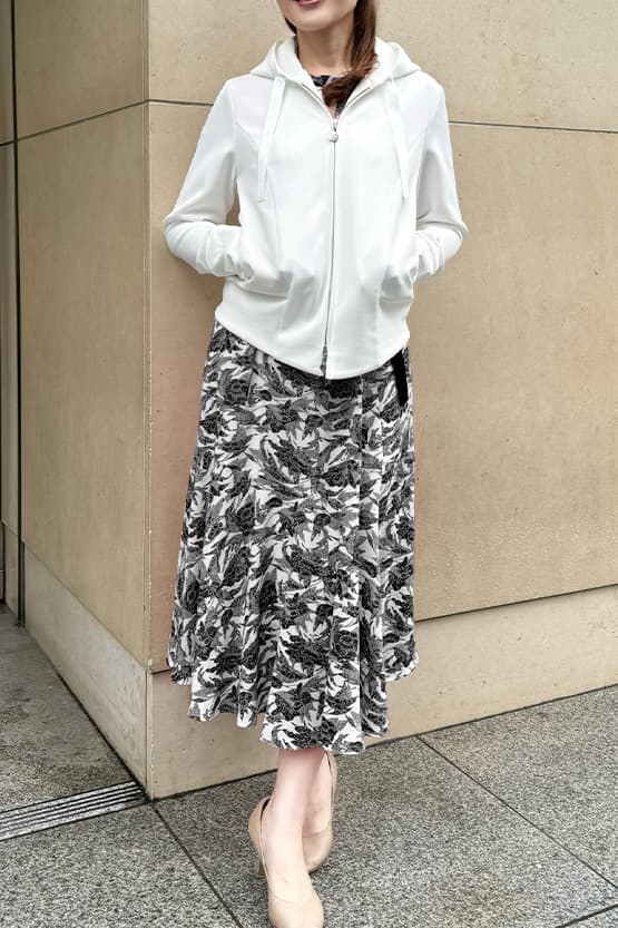 【ストレッチシフォン】ロングマーメイドワンピース