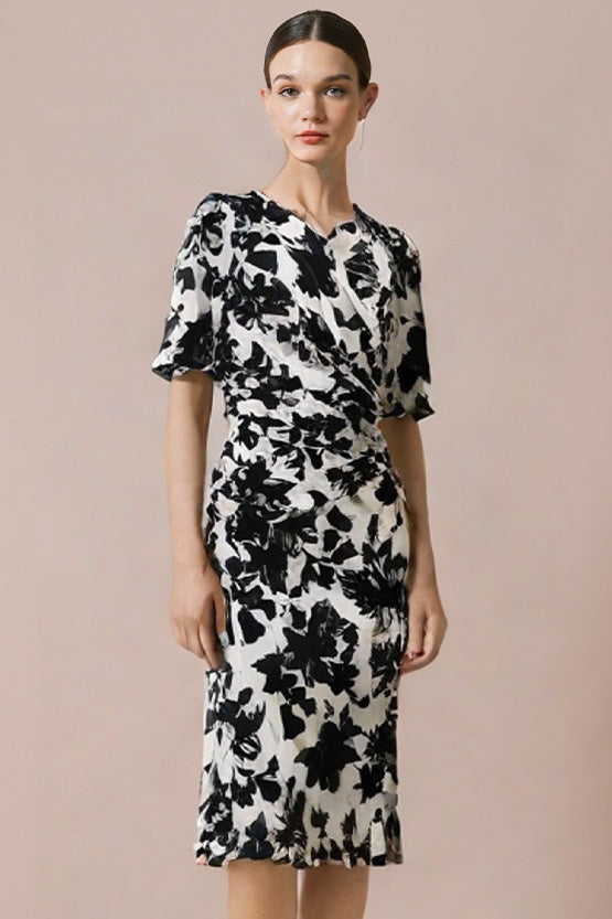 【ストレッチジャージー】ギャザーワンピース